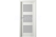 PORTA Doors Set BEZFALCOVÉ dvere VERTE PREMIUM B.3 skloMat, 3Dfólia Wenge White+zárubeň