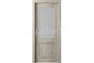 PORTA Doors Set BEZFALCOVÉ dvere VERTE PREMIUM C.1 skloMat, 3Dfólia Agát Striebor+zárubeň