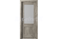PORTA Doors Set BEZFALCOVÉ dvere VERTE PREMIUM C.1 skloMat, 3Dfólia Dub Sibírsky+zárubeň