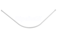 Aqualine Závesová tyč štvrťkruhová 80x80 cm, ALU, biela