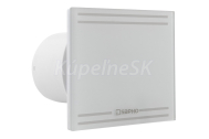 Sapho GLASS kúpeľňový ventilátor axiálny, 8W, 100mm potrubie, biela