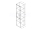 Sapho ELLA Skrinka vysoká 35x140x30cm, 1x dvierka, ľavá/pravá, biela (70121LP)