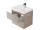Cersanit CREA Skrinka umývadlová závesná 59x53x45cm, Dub S924-008