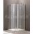 Huppe Aura Štvrťkruh, 90cm, 2-krídlové dvere , rádius R50, rám matný/chróm, sklo číre