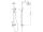 Cersanit MILLE Sprchový stĺp s pákovou batériou, Chróm S951-339