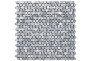 Tubadzin Drops metal silver hex  mozaika 30x30,2