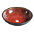 Sapho ATTILA keramické umývadlo, priemer 42,5cm, farba paradajková /petrol