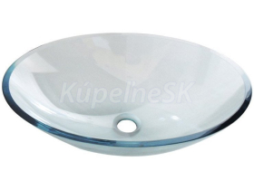 Sapho PURE sklenené umývadlo oválne 52x37,5 cm