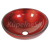 Sapho MURANO ROSSO IMPERO sklenené umývadlo 40x14cm, červené