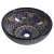 Sapho PRIORI keramické umývadlo, priemer 41 cm, 15 cm, fialová s ornamentami