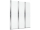 Santech AXEL vaňová zástena, 3-dielna, 120x140, rám strieborný lesk, Sklo číre, Ľavá