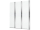 Santech AXEL vaňová zástena, 3-dielna, 120x140, rám strieborný lesk, Sklo číre, Pravá