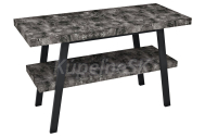 Sapho TWIGA umývadlový stolík 110x72x50 cm, čierna matná/štiepaný kameň