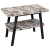 Sapho TWIGA umývadlový stolík 80x72x50 cm, čierna matná/šedý kameň
