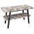 Sapho TWIGA umývadlový stolík 120x72x50 cm, čierna matná/šedý kameň