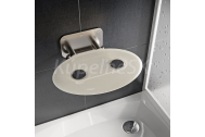 Ravak OVO-P II-CLEAR Sedátko do sprchy, sklopné, oválne + CLEANER čistič