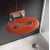 Ravak OVO-P II-ORANGE Sedátko do sprchy, sklopné, oválne + CLEANER čistič