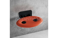 Ravak OVO-P II-ORANGE/BLACK Sedátko do sprchy, sklopné, oválne + CLEANER čistič