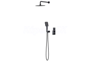 Cersanit LARGA Set podomietková batéria + hlavová sprcha + sprchový set, Čierna S952-031