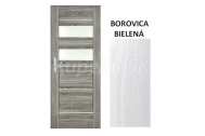 ImperioDoor set interiérové rámové dvere EVIA.5, 3DTopDekor Borovica Bielená +Zárubňa