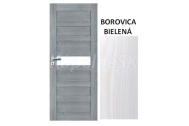 ImperioDoor set interiérové rámové dvere PAROS.5, Sklo, 3DTopDekor Borovica Bielená+Zárubň