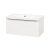 Mereo Mailo, kúpeľňová skrinka s umývadlom z liateho mramoru 81 cm, biela, chróm madlo