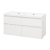 Mereo Opto, kúpeľňová skrinka s umývadlom z liateho mramoru 121 cm, biela