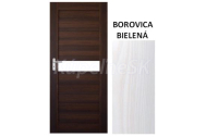 ImperioDoor set interiérové rámové dvere ALFA 10, Sklo, 3DTopDekor Borovica Bielená+Zárubň