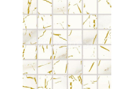 Rako CAVA dlažba-mozaika set 30x30cm 5x5cm, Zlatá matná, Rektif. WDM06731, 1.tr.