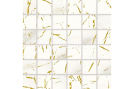 Rako CAVA dlažba-mozaika set 30x30cm 5x5cm, Zlatá lesklá, Rektif. WDM06831, 1.tr.