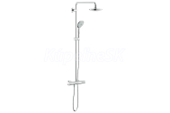 GROHE Euphoria Sprchový systém na omietku,termostat,hlavová ručná sprcha,chróm 27296001