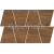 Cersanit PRIME Brown 19X30,6 mozaika matná rekt. mazuvzd. OD498-084,1.tr.