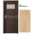PORTA Doors SET Rámové dvere VERTE PREMIUM A.1 skloMat, 3Dfólia Buk Škandinávsky+zárubeň