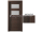 PORTA Doors SET Rámové dvere VERTE PREMIUM A.2 skloMat, 3Dfólia Dub Šarlátový+zárubeň
