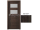 PORTA Doors SET Rámové dvere VERTE PREMIUM A.2 skloMat, 3Dfólia Dub Tmavý+zárubeň