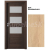 PORTA Doors SET Rámové dvere VERTE PREMIUM A.3 skloMat, 3Dfólia Buk Škandinávsky+zárubeň