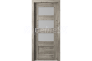 PORTA Doors SET Rámové dvere VERTE PREMIUM A.3 skloMat, 3Dfólia Dub Sibírsky+zárubeň