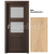 PORTA Doors SET Rámové dvere VERTE PREMIUM B.2 skloMat, 3Dfólia Buk Škandinávsky+zárubeň