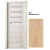 PORTA Doors SET Rámové dvere VERTE PREMIUM D.4 skloMat, 3Dfólia Buk Škandinávsky+zárubeň