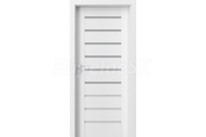 PORTA Doors SET Rámové dvere KONCEPT A6, sklo Matné, Premium fólia Biela + zárubňa