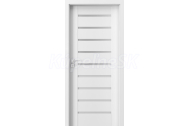 PORTA Doors SET Rámové dvere KONCEPT A5, sklo Matné, Premium fólia Biela + zárubňa