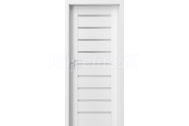 PORTA Doors SET Rámové dvere KONCEPT A4, sklo Matné, Premium fólia Biela + zárubňa