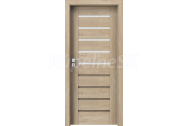 PORTA Doors SET Rámové dvere KONCEPT A5, sklo Matné, 3D fólia Dub Klasický + zárubňa