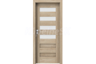 PORTA Doors SET Rámové dvere KONCEPT C4, sklo Matné, 3D fólia Dub Klasický + zárubňa