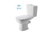 Duravit D-CODE WC-kombi misa rovný odpad,hlb.splach+nádržka+WC sedadlo Soft-Close 325819
