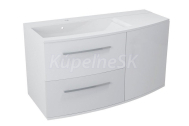 Sapho JULIE umývadlová skrinka 105x55x46,5cm, umývadlo ARAS, biela, ľavá