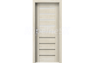 PORTA Doors SET Rámové dvere KONCEPT A5, sklo Matné, 3D fólia Dub Škandinávsky + zárubňa