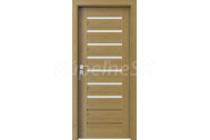 PORTA Doors SET Rámové dvere KONCEPT A7, sklo Matné, 3D fólia Dub Prírodný + zárubňa