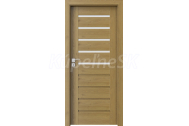 PORTA Doors SET Rámové dvere KONCEPT A5, sklo Matné, 3D fólia Dub Prírodný + zárubňa