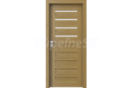 PORTA Doors SET Rámové dvere KONCEPT A4, sklo Matné, 3D fólia Dub Prírodný + zárubňa